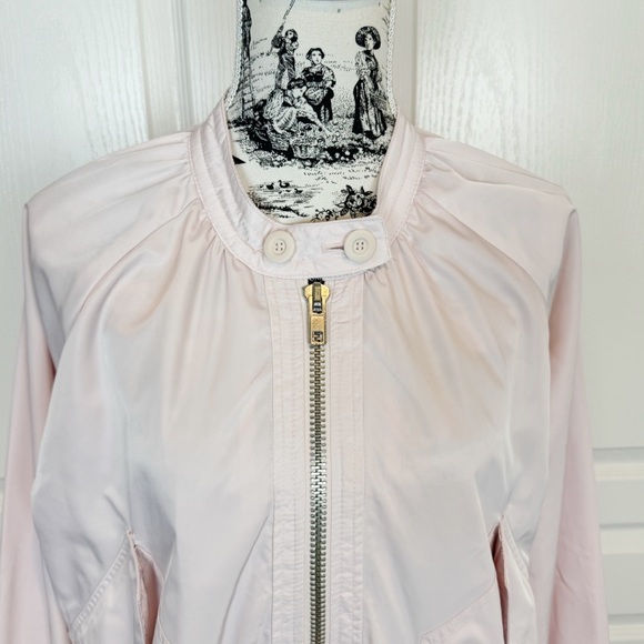 Free People Midnight Bomber Jacket Blush Pink Satin Large - Picture 5 of 7